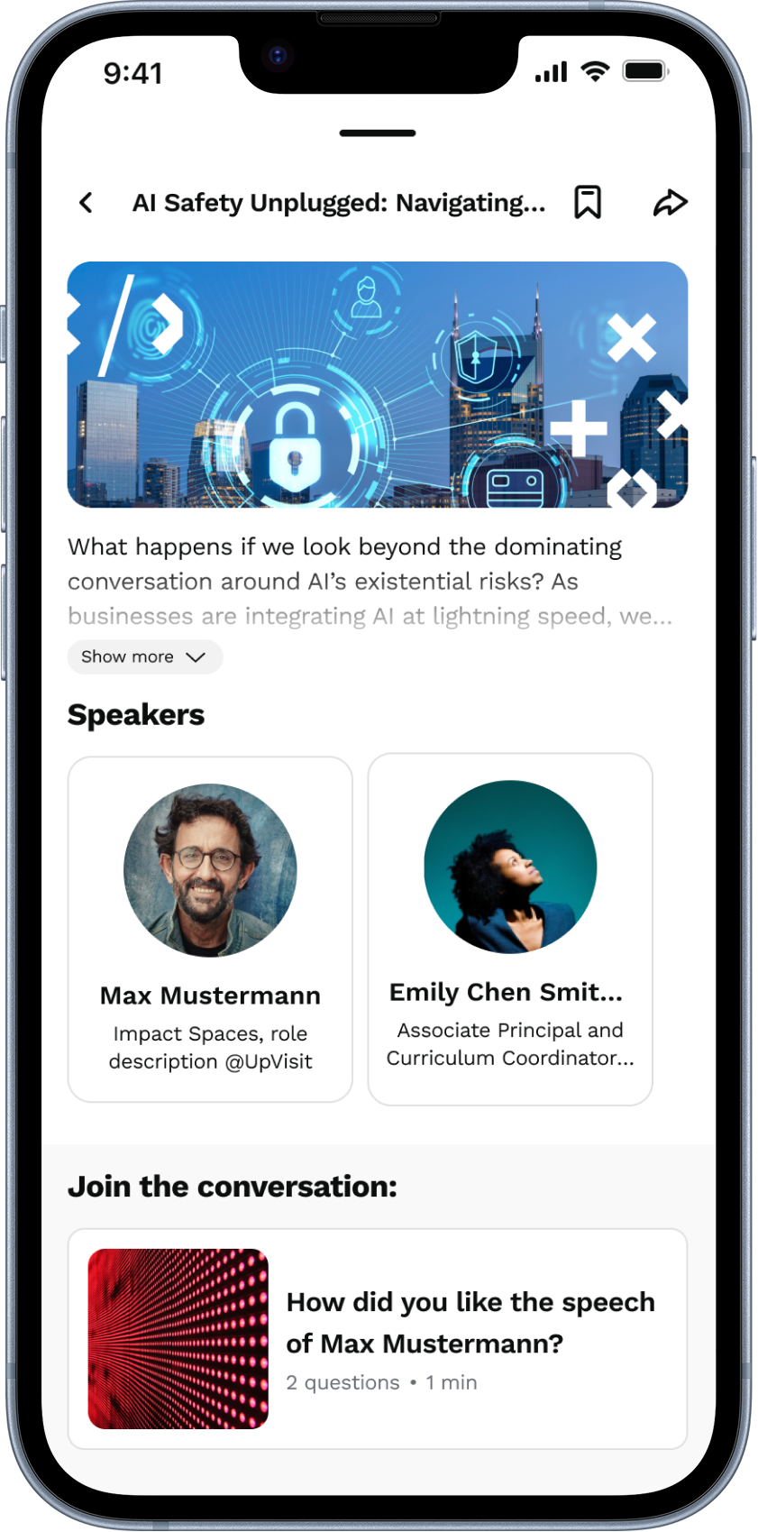 Survey integration with sessions